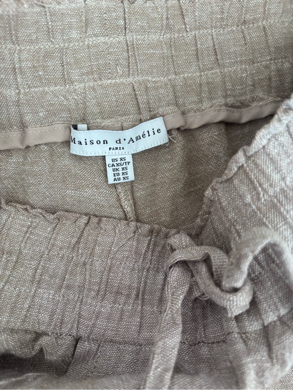 Maison d’ Ame’lie Slight Barrel Leg Linen Pants ✨ - Picture 3 of 5
